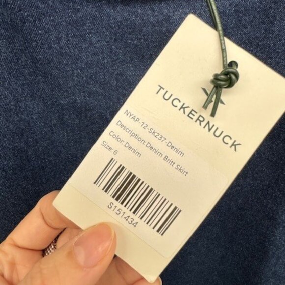 Tuckernuck Denim Britt Skirt -- Dark Denim, Size 6, NWT - Picture 8 of 10